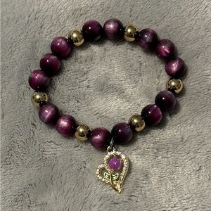 Purple & Gold Bracelet